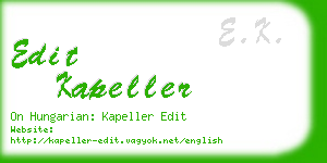 edit kapeller business card